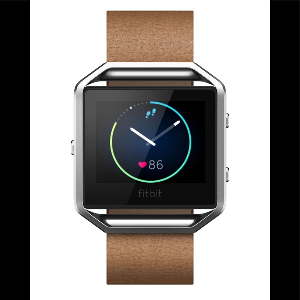 Fitbit Blaze Genuine Leather Accessory Band and Stainless Steel Frame S/P